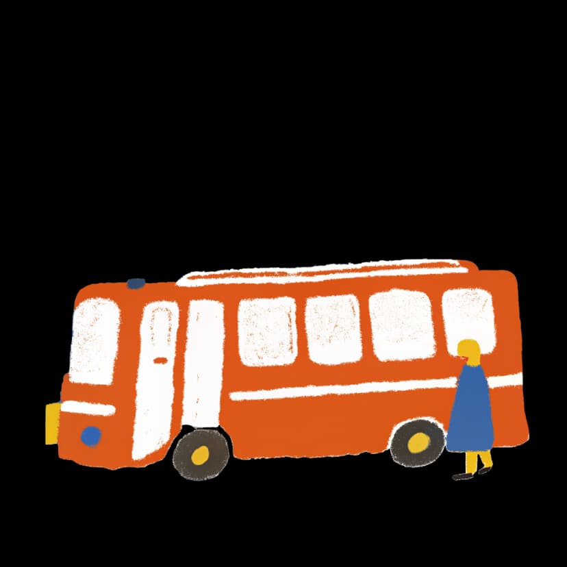 Bussen gikk for 2 min siden.